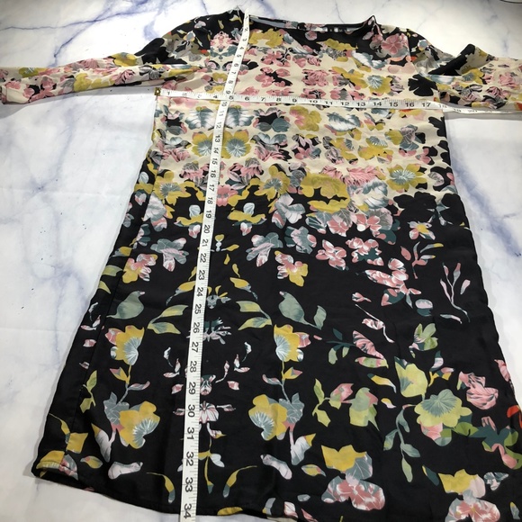 MNG Collection Black & Cream Floral Shift Dress - Picture 5 of 8